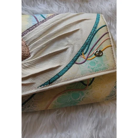 Vintage Carlo Fiori Clutch Handbag Purse Crossbody Shoulderbag - Picture 8 of 8